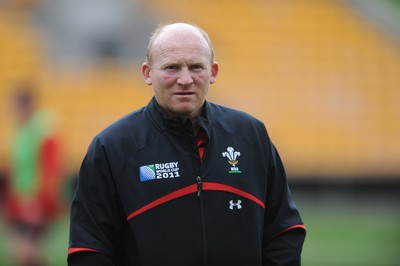 10.10.11 - Wales Rugby Training - Wales kicking coach Neil Jenkins during training. 