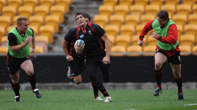 10.10.11 - Wales Rugby Training - James Hook during training. 