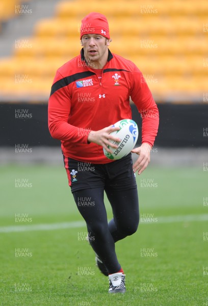 10.10.11 - Wales Rugby Training - Alun Wyn Jones during training. 