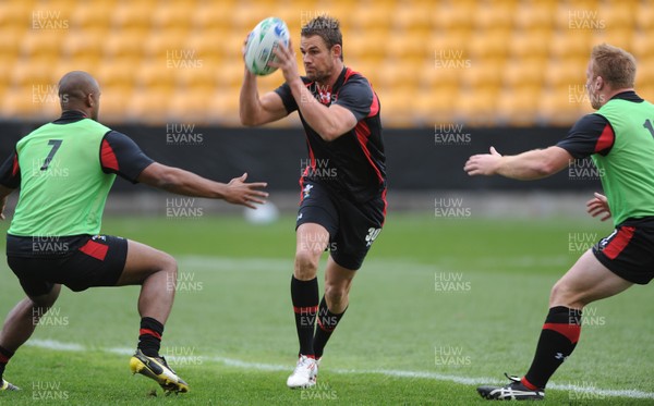 10.10.11 - Wales Rugby Training - Lee Byrne during training. 
