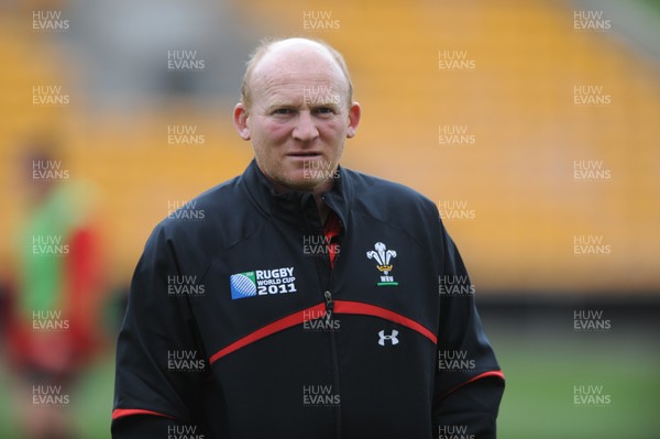 10.10.11 - Wales Rugby Training - Wales kicking coach Neil Jenkins during training. 