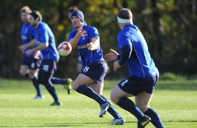 10.11.10 - Wales Rugby Training - James Hook during training. 