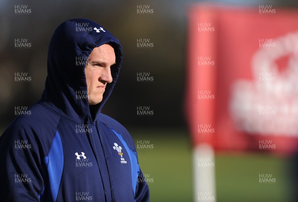 10.11.10 - Wales Rugby Training - Gethin Jenkins sits out of training. 
