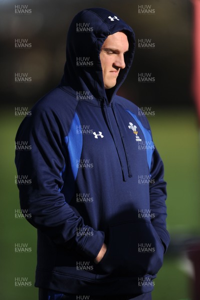 10.11.10 - Wales Rugby Training - Gethin Jenkins sits out of training. 