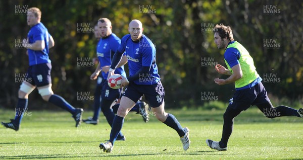 10.11.10 - Wales Rugby Training - Tom Shanklin during training. 