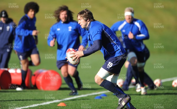 10.11.10 - Wales Rugby Training - Ryan Jones during training. 