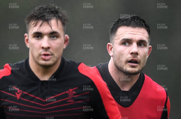 101121 - Wales Rugby Training - Taine Basham and Ellis Jenkins during training