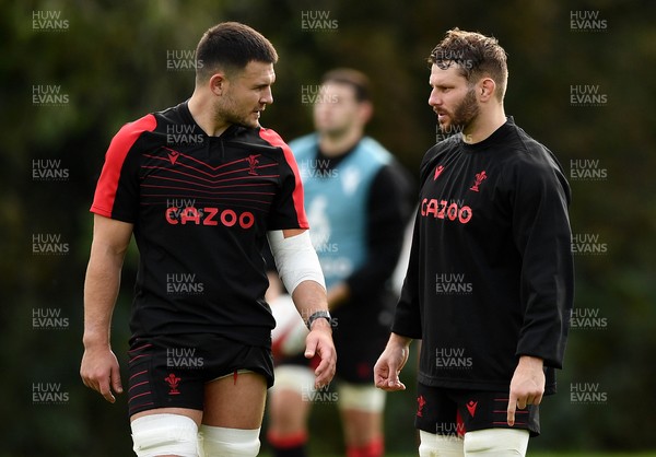 101121 - Wales Rugby Training - Ellis Jenkins and Thomas Young during training