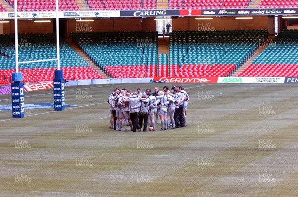 110206  Wales rugby training,Cardiff Wales team get together at the Millennium Stadium   