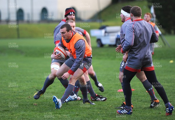 110214 - Wales Rugby Training -Sam Warburton during training