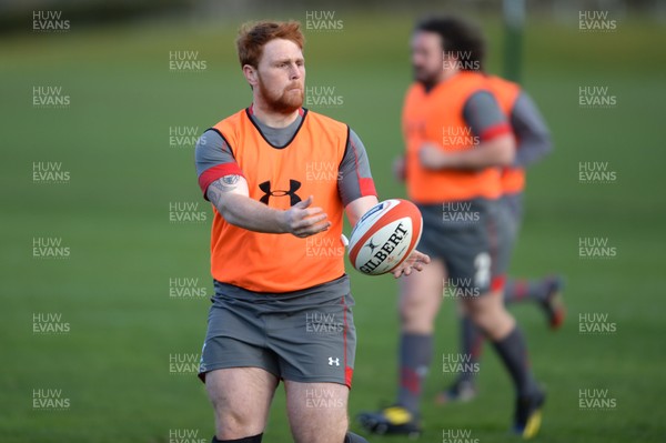 110214 - Wales Rugby Training -Dan Baker during training