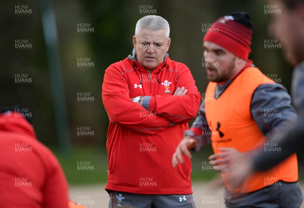 110214 - Wales Rugby Training -Warren Gatland during training