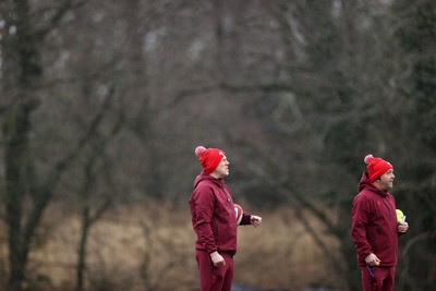 110226 - Wales Rugby Training - Steve Tandy, Head Coach during training