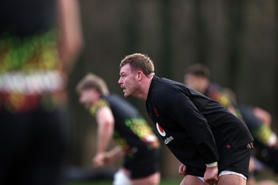 110226 - Wales Rugby Training - Dewi Lake during training