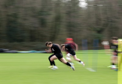 110226 - Wales Rugby Training - Louie Hennessey during training
