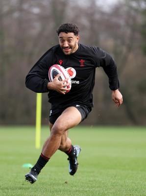 110226 - Wales Rugby Training - Gabriel Hamer-Webb during training