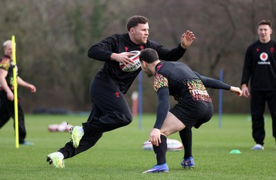 110226 - Wales Rugby Training - Mason Grady during training