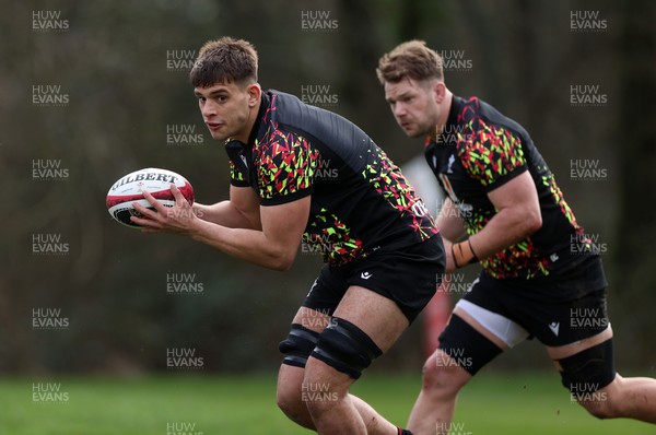 110226 - Wales Rugby Training - Dafydd Jenkins during training