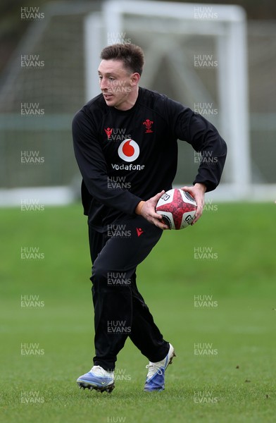 110226 - Wales Rugby Training - Josh Adams during training