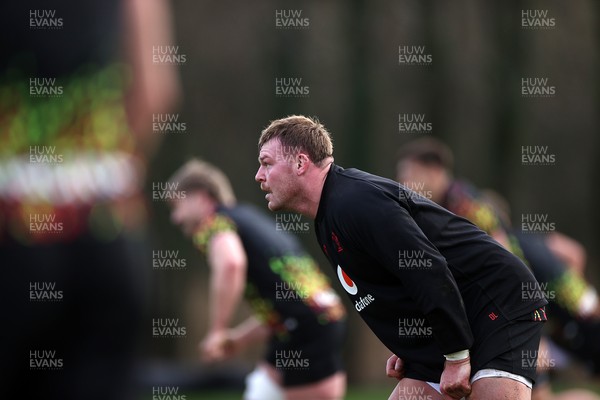 110226 - Wales Rugby Training - Dewi Lake during training