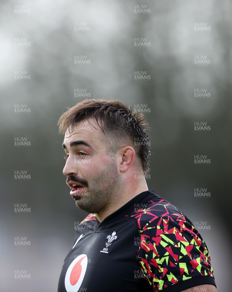 110226 - Wales Rugby Training - Liam Belcher during training
