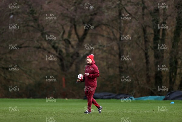 110226 - Wales Rugby Training - Matt Sherratt, Attack Coach during training