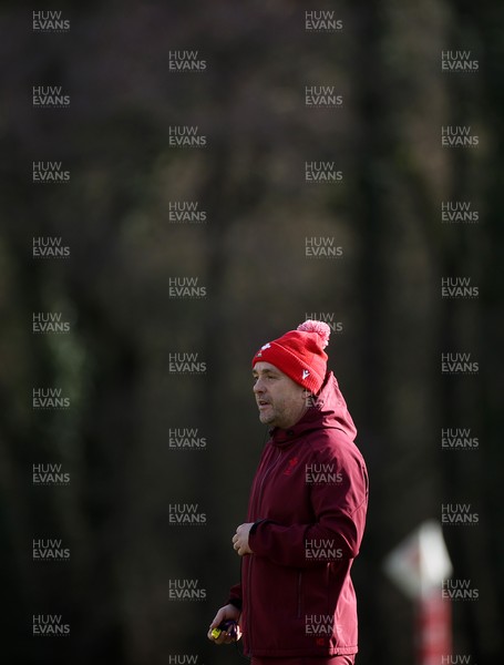 110226 - Wales Rugby Training - Matt Sherratt, Attack Coach during training