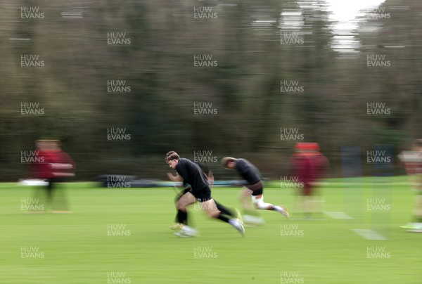 110226 - Wales Rugby Training - Louie Hennessey during training