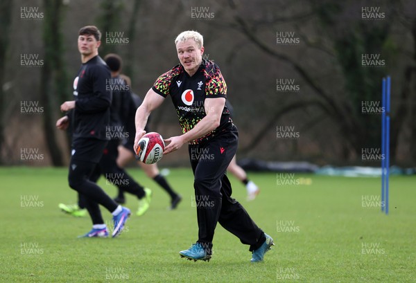 110226 - Wales Rugby Training - Blair Murray during training