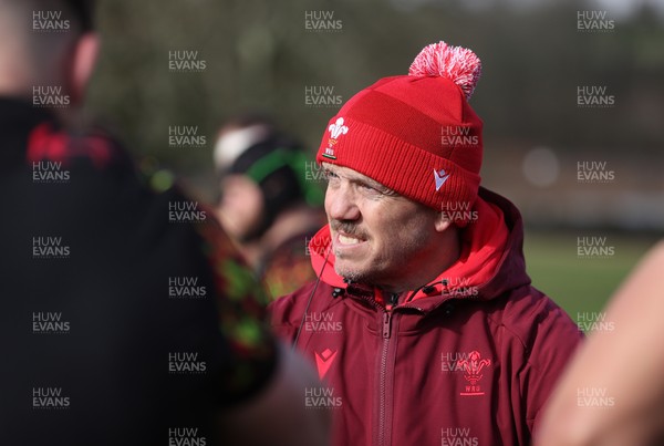 110226 - Wales Rugby Training - Paul James during training