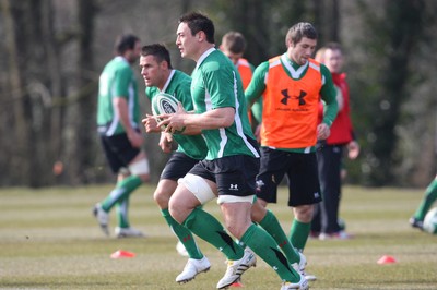 11.03.10 - Wales Rugby Training - Gareth Delve in action during training. 
