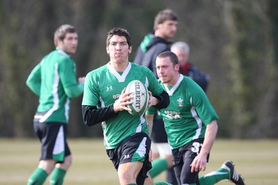 11.03.10 - Wales Rugby Training - James Hook in action during training. 