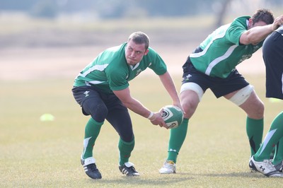 11.03.10 - Wales Rugby Training - Richie Rees in action during training. 