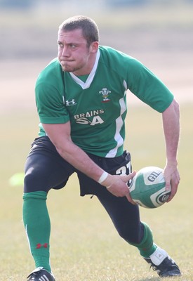 11.03.10 - Wales Rugby Training - Richie Rees in action during training. 