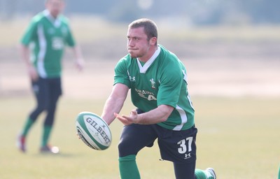 11.03.10 - Wales Rugby Training - Richie Rees in action during training. 
