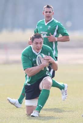 11.03.10 - Wales Rugby Training - Gareth Delve in action during training. 