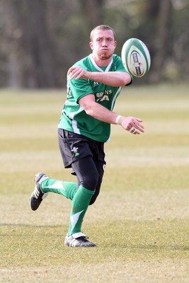 11.03.10 ... Wales rugby training session -  Wales' Richie Rees in training 