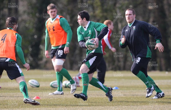 11.03.10 - Wales Rugby Training - Stephen Jones in action during training. 