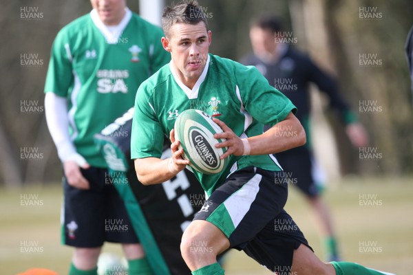 11.03.10 - Wales Rugby Training - Lee Byrne in action during training. 
