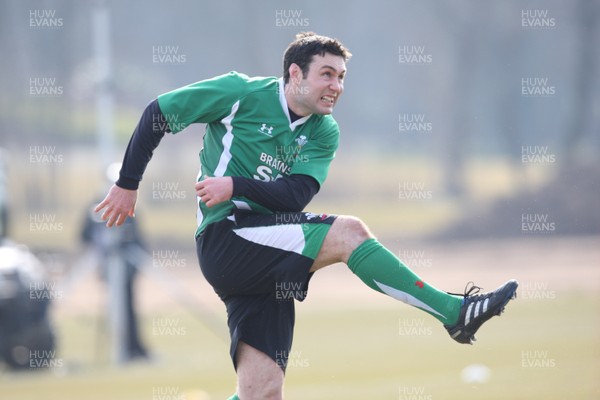 11.03.10 - Wales Rugby Training - Stephen Jones in action during training. 