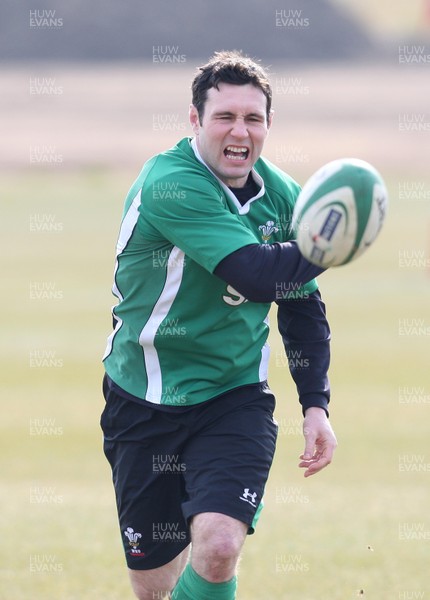 11.03.10 ... Wales rugby training session -  Wales' Stephen Jones in training 