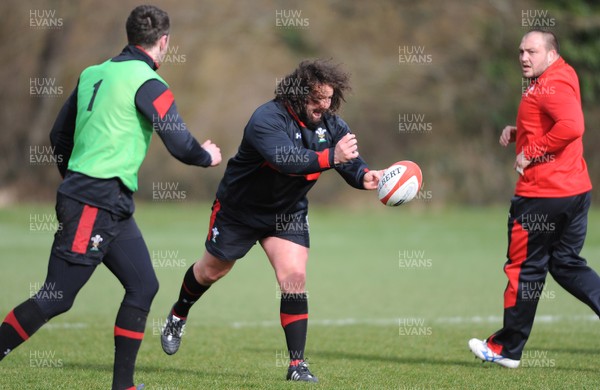 110313 - Wales Rugby Training -Adam Jones during training