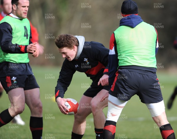 110313 - Wales Rugby Training -Jonathan Davies during training