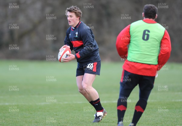 110313 - Wales Rugby Training -Jonathan Davies during training