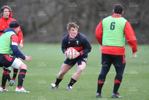 110313 - Wales Rugby Training -Jonathan Davies during training