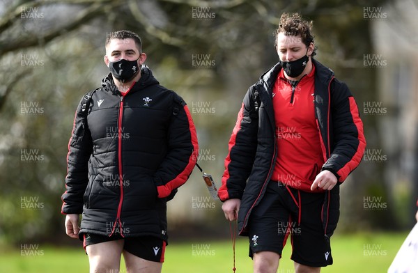 110321 - Wales Rugby Training - Wyn Jones and Ryan Elias during training