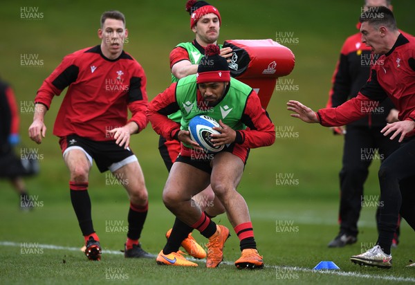 110321 - Wales Rugby Training - Willis Halaholo during training