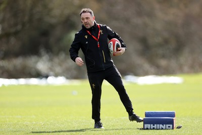 110325 - Wales Rugby Training ahead of their 6 Nations game against England on Saturday - Matt Sherratt, Head Coach during training