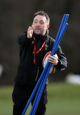 110325 - Wales Rugby Training ahead of their 6 Nations game against England on Saturday - Matt Sherratt, Head Coach during training