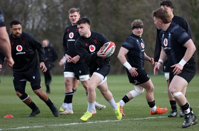 110325 - Wales Rugby Training ahead of their 6 Nations game against England on Saturday - Joe Roberts during training